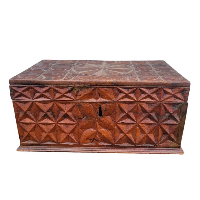 Italian Carved Wooden Chest, 19th Century For Sale - Image 13 of 13