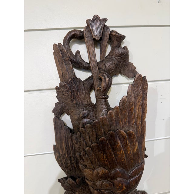 Cabin 19th Century Black Forest Plaque Bird Motif For Sale - Image 3 of 7