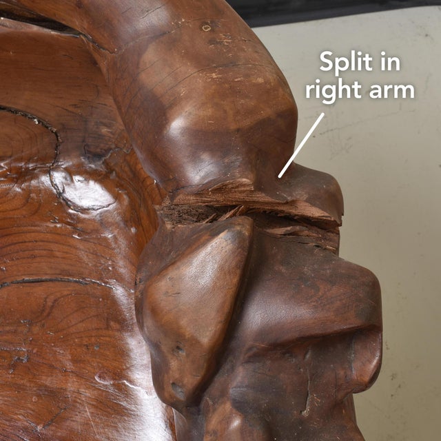 Freeform Sculptural Organic Modern Wood Sofa Bench For Sale - Image 15 of 15