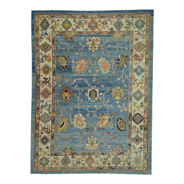 Turkish Oushak Old Wool Rug 9'3" x 12'5" #20014 For Sale