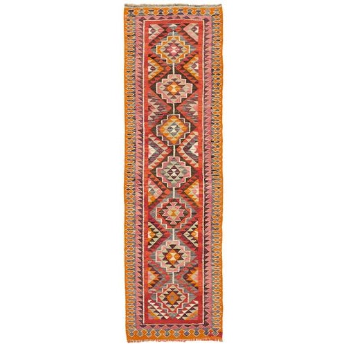 Herki kilim runners are authentic vintage pieces woven 50 to 70 years ago by skilled tribal women living along the...