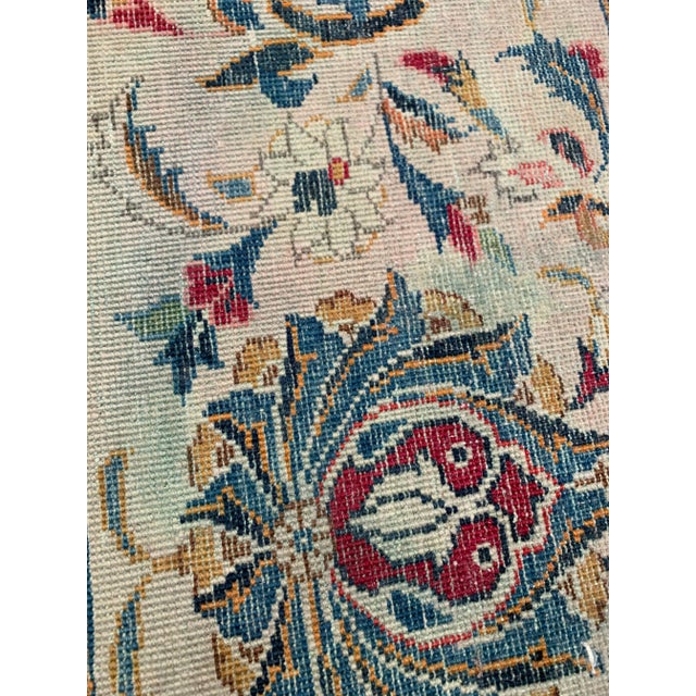 1990s Original Kashan Hand-Knotted Rug For Sale In Washington DC - Image 6 of 7