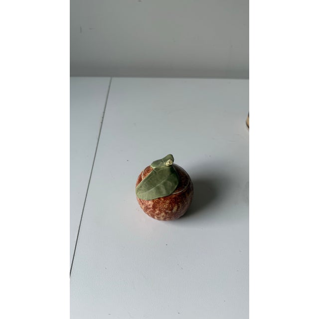 Mottled Ceramic Peach For Sale - Image 4 of 5