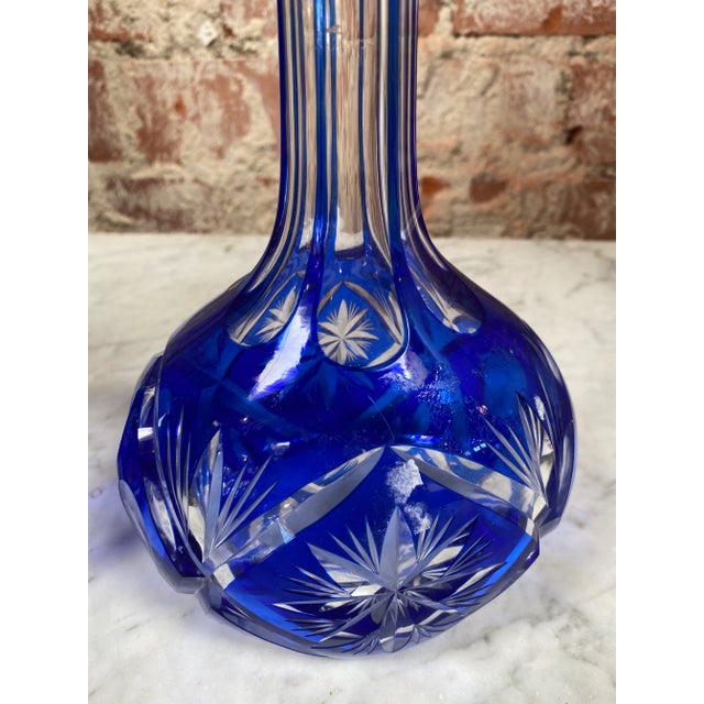 Blue Vintage 1970s Blue Bottles, Italy - a Pair For Sale - Image 8 of 9