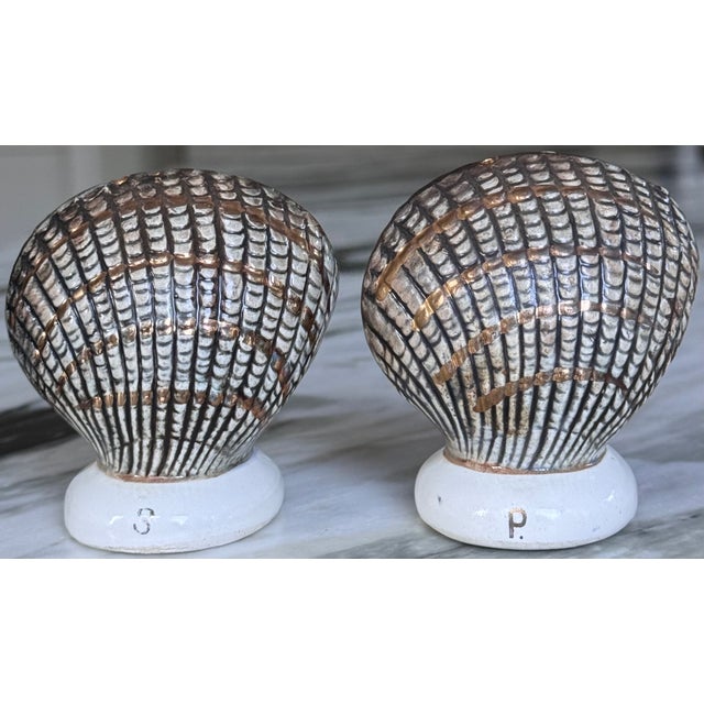 Mid 20th Century Made in Japan Shell Motif Salt & Pepper - Set of 2 For Sale - Image 13 of 16