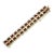 Vintage Signed Henry Bogaff Swarovski Rhinestone Bracelet in Brown and Amber Color For Sale