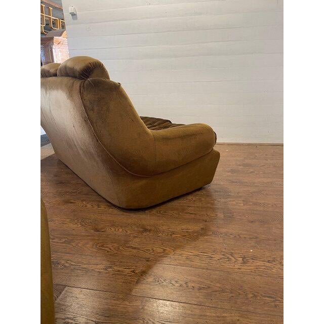 Vintage Polystyrene Golden Brown Seating by Tatra Nabytok, 1960, Set of 3 For Sale - Image 11 of 18