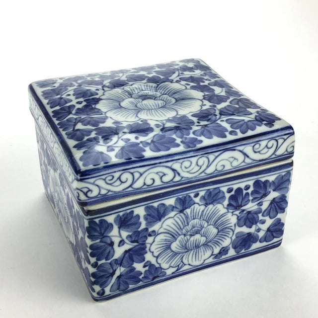 Vintage Thailand Artisan Porcelain Treasure Box For Sale - Image 4 of 12