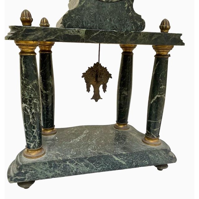 Louis XVI Marble Clock Set, Set of 3 For Sale - Image 11 of 13