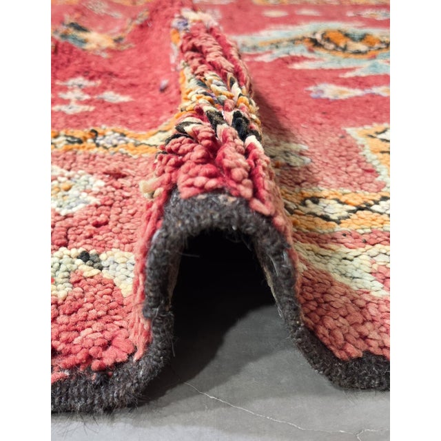 Tribal Red Handwoven Berber Diamond Rug - 11.5 X 5.4 Ft For Sale - Image 3 of 6