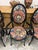 Brown Black Lacquered Bamboo Chairs with Floral Fabric by Vivai Del Sud, 1970, Set of 4 For Sale - Image 8 of 11