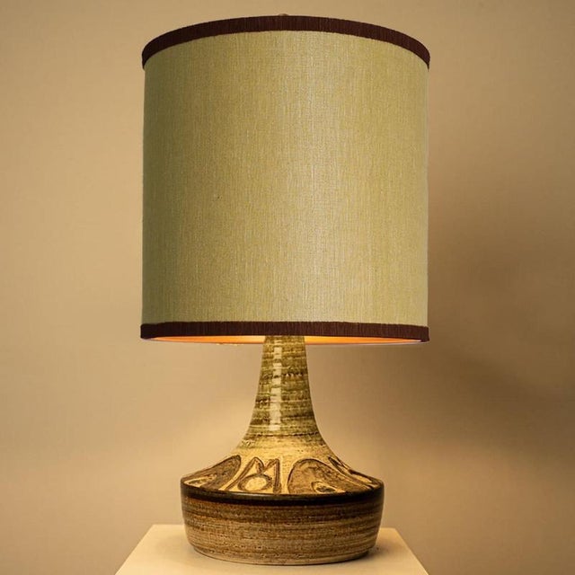 Beige Ceramic Table Lamp by Noomi Backhausen for Soholm, Denmark, 1960s For Sale - Image 8 of 10