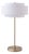 Coronado Table Lamp Weathered Brass, 3-Tier White Linen Drum Shade, Dimmable For Sale