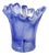 VIETRI Onda Glass Cobalt Short Vase For Sale