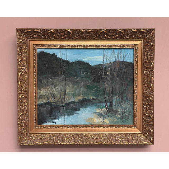 Mid-Century Modern Tedde Rhodin, Autumn Landscape from Småland, 1979, Oil on Canvas, Framed For Sale - Image 3 of 18