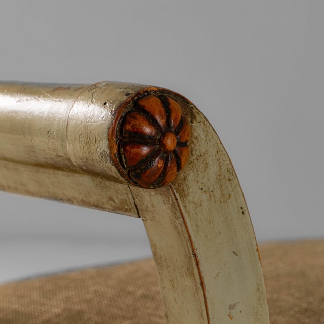 1920s Italian Neoclassical Curule Stool With Upholstered Seat For Sale - Image 11 of 18