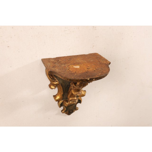 Mid 20th Century Italian Gilt-Wood Wall Bracket For Sale - Image 4 of 9
