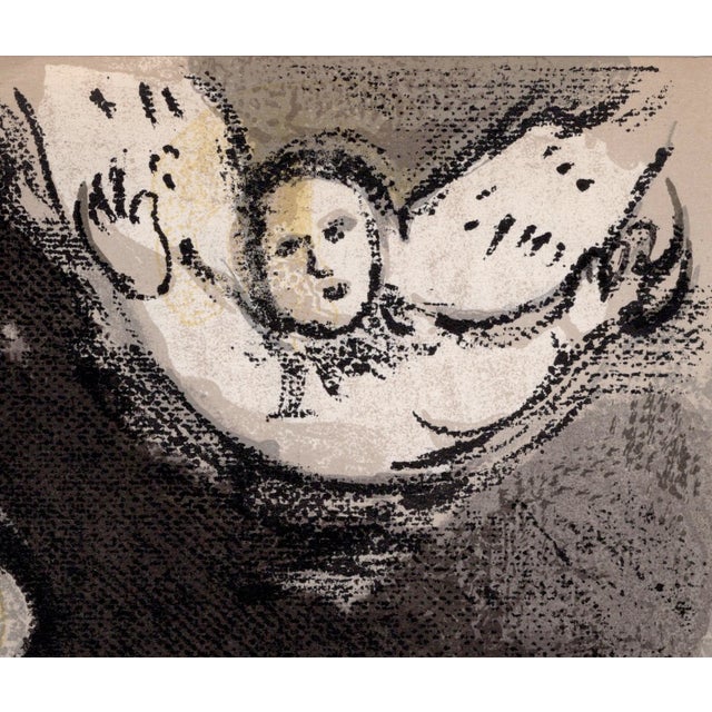 Modern Marc Chagall, Job en prières (Job Praying), 1960, Original Lithograph For Sale - Image 3 of 8