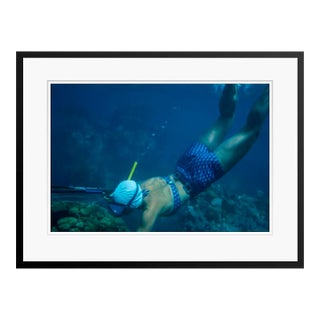 Toni Frissell 'Speargun Fishing in Antigua' Archival Pigment Print Framed in Black For Sale