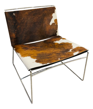 Chrome-Plated Fil Lounge Chair with Fur Seat by Pascal Mourgue for Ligne Roset, 1990s