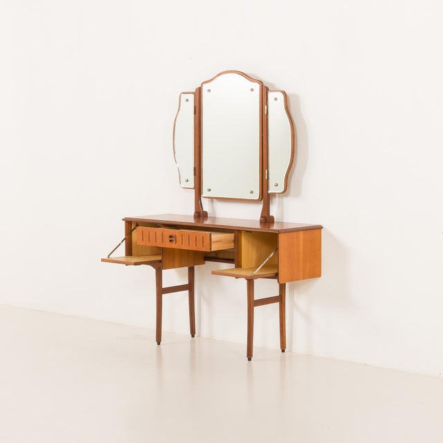 Mid-Century Modern Teak Dressing Table in Teak, Norway, 1970s For Sale - Image 4 of 18