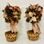 1980s Vintage Rustic Arts & Crafts Boho Chic Fall Mantel Centerpiece Topiaries - A Pair, Thanksgiving. For Sale - Image 14 of 16