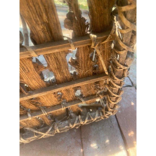Vintage North Carolina Hand Made Twig Foraging Basket For Sale - Image 11 of 12