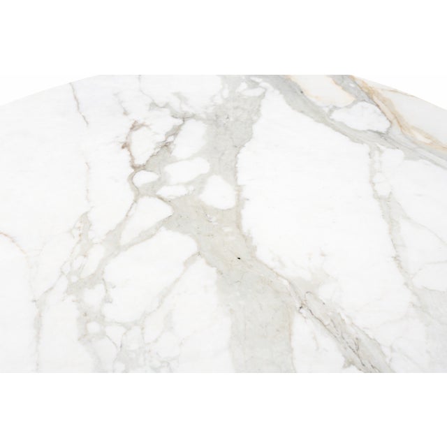 Vintage Knoll Saarinen Tulip Dining Set, 54” Arabescato Marble, 1986 For Sale - Image 12 of 12