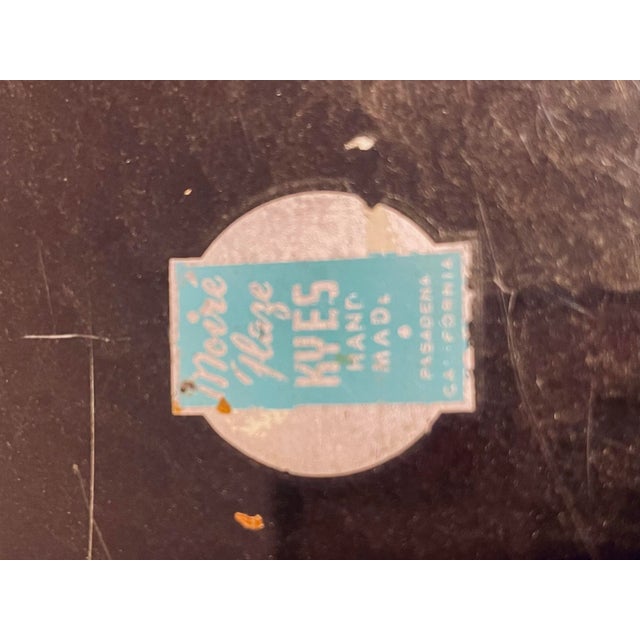 1950s 1950s Kyes of Pasadena Moire Glaze Tray For Sale - Image 5 of 7