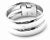 Contemporary Hermes 18k White Gold Diamond H Double Band Flex Band Ring, size 6.75 For Sale - Image 3 of 9