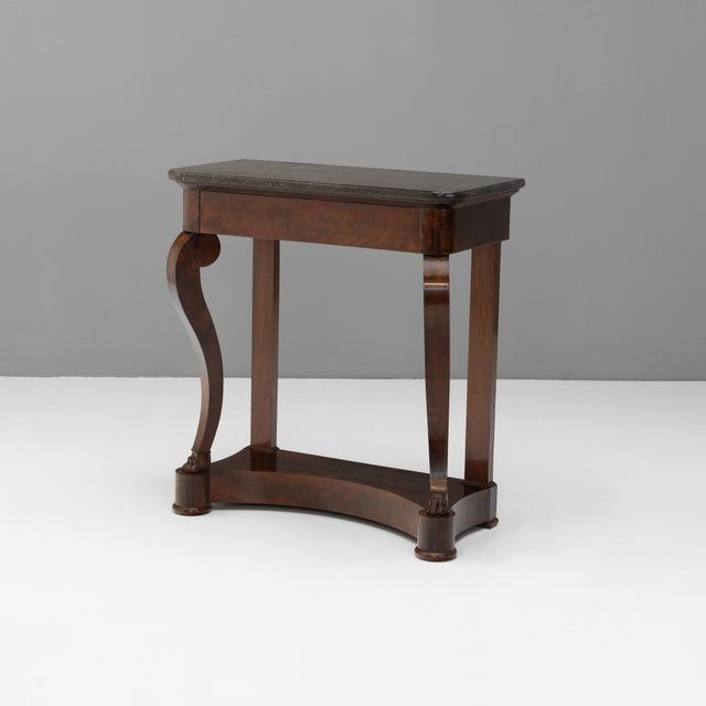 Late 19th Century Mahogany Console Table with Marble Top, 1870 For Sale - Image 5 of 11