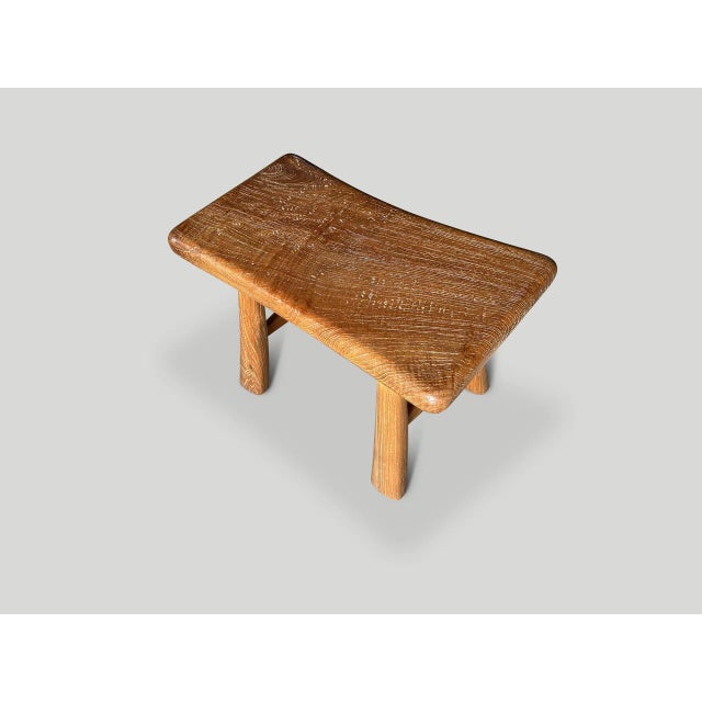 2010s Andrianna Shamaris Mid Century Couture Bench or Stool For Sale - Image 5 of 5