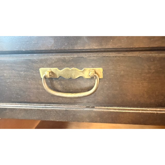 1970s Michael Taylor for Baker Modular Gentleman’s Chest / Cabinet in Dark Walnut With Brass Hardware For Sale - Image 10 of 13