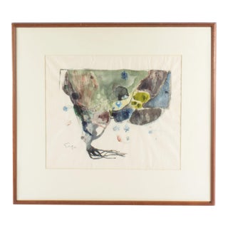 1956 “Creation Series #1” Watercolor Painting by Walter Sorge For Sale