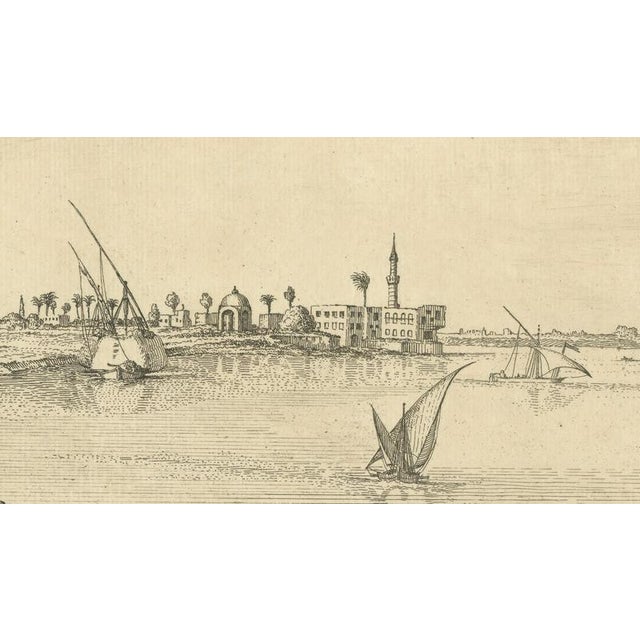After Tuscher, View of the Great Mosque Atter Ennabi, Egypt, Copper Engraving, 1755 For Sale - Image 4 of 10