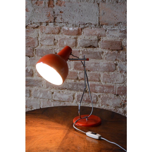 Mid-Century Modern Table Lamp in Chrome by J. Hůrka for Lidokov, Czech, 1960s For Sale - Image 9 of 11