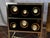 Italian Black Murano Glass and Brass Two-Drawer Nightstands from Justfurnituress SRL, Set of 2 For Sale - Image 4 of 9