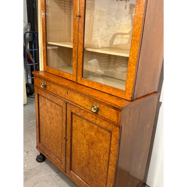 Antique Burl Wood Bookcase/Cabinet, Circa 1815 For Sale - Image 4 of 12