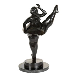 Exceptional Bronze Foundry Edition Ballerina Sculpture After Fernando Botero, Cast at Fonderia Mariani, Italy For Sale