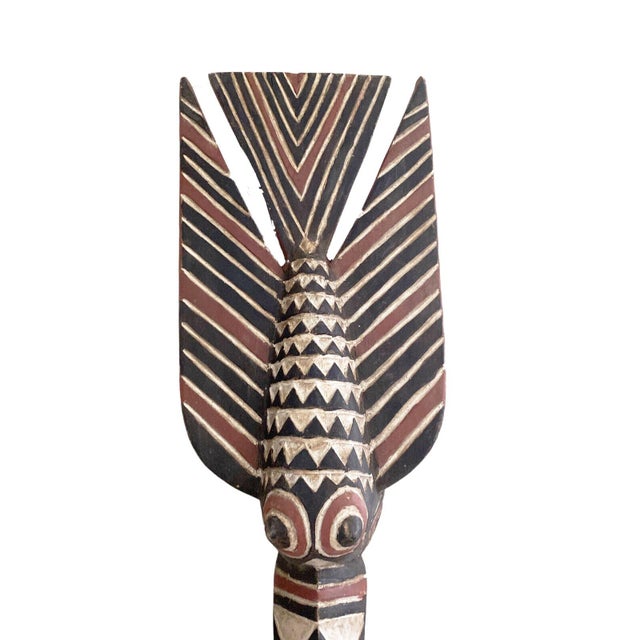 1980s Old Bobo Bird Dance Mask Helmet Burkina Faso 26" H For Sale - Image 5 of 7