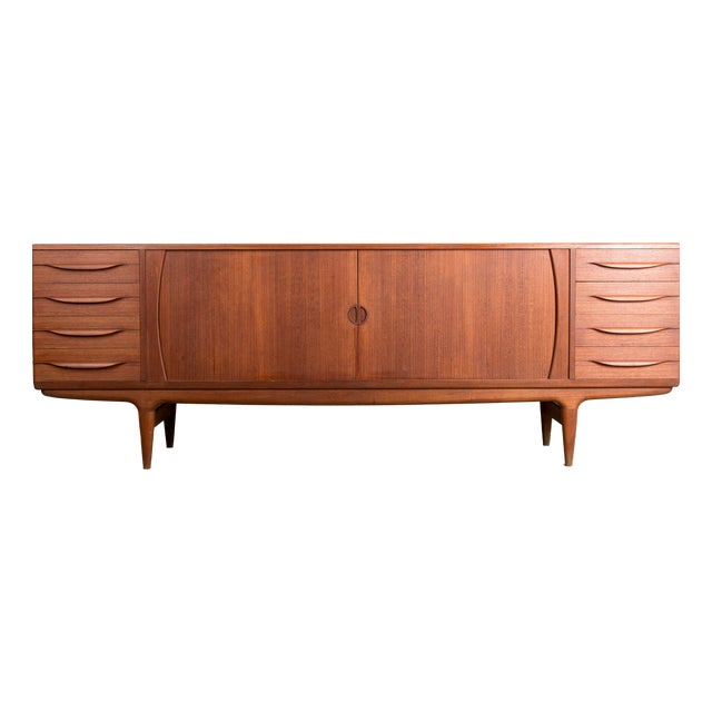 Large Danish Teak Model U15 Sideboard by Johannes Andersen for Uldum Mobelfabrik, 1966 For Sale