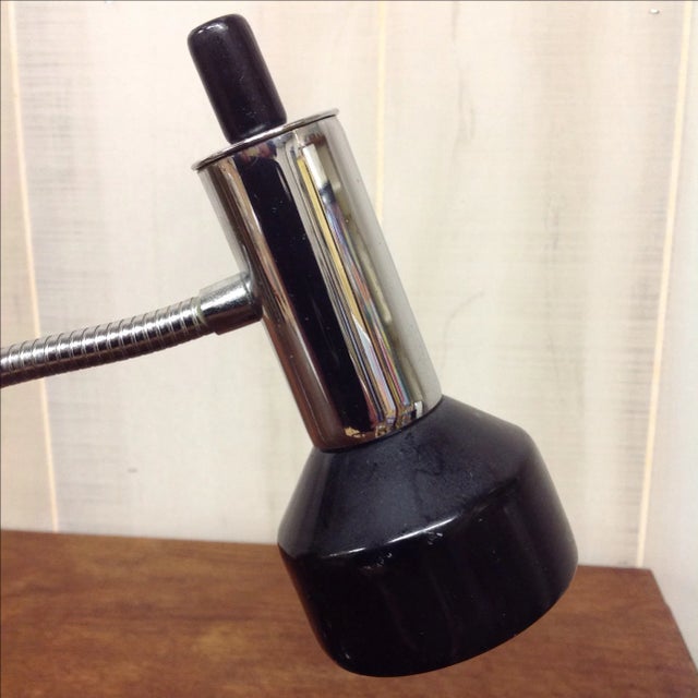 Mid-Century Italian Black & Chrome Flashlight Lamp For Sale In Dallas - Image 6 of 6