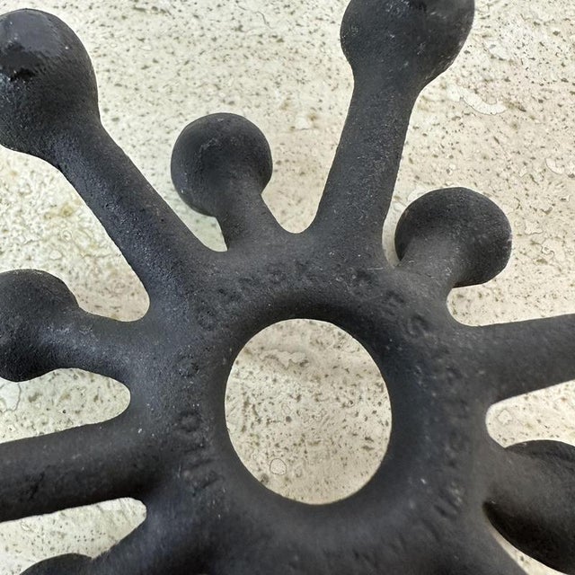 Dimensions: 11cm diameter, 3,5cm Height Material: Metal Color: Black