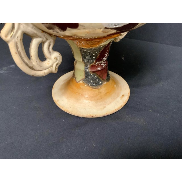1910 Japanese Ceramic Satsuma Vase For Sale - Image 9 of 9