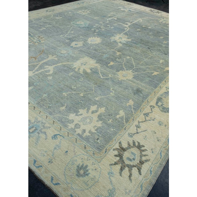 Turkish Turkish Oushak Rug 12'3" x 15'7" #18590 For Sale - Image 3 of 8