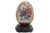 Hand Painted Japanese Ceramic Egg. Large four inch ceramic egg hand painted in a morriage style with vignettes of flower...