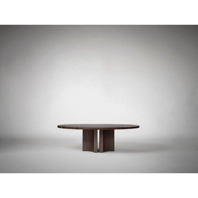 Aperta C1 120 American Walnut Round Coffee Table by Mokko Amsterdam For Sale - Image 4 of 8