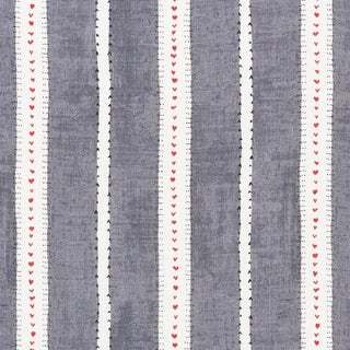 Sample - Schumacher Amour Fabric in Charcoal For Sale