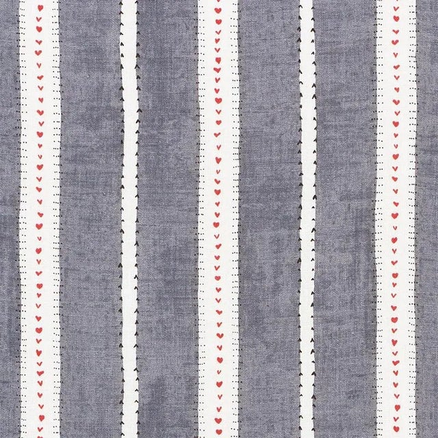 Sample - Schumacher Amour Fabric in Charcoal For Sale