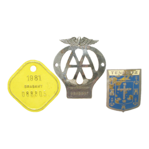 European Car & Bicycle Badges, Set of 3
